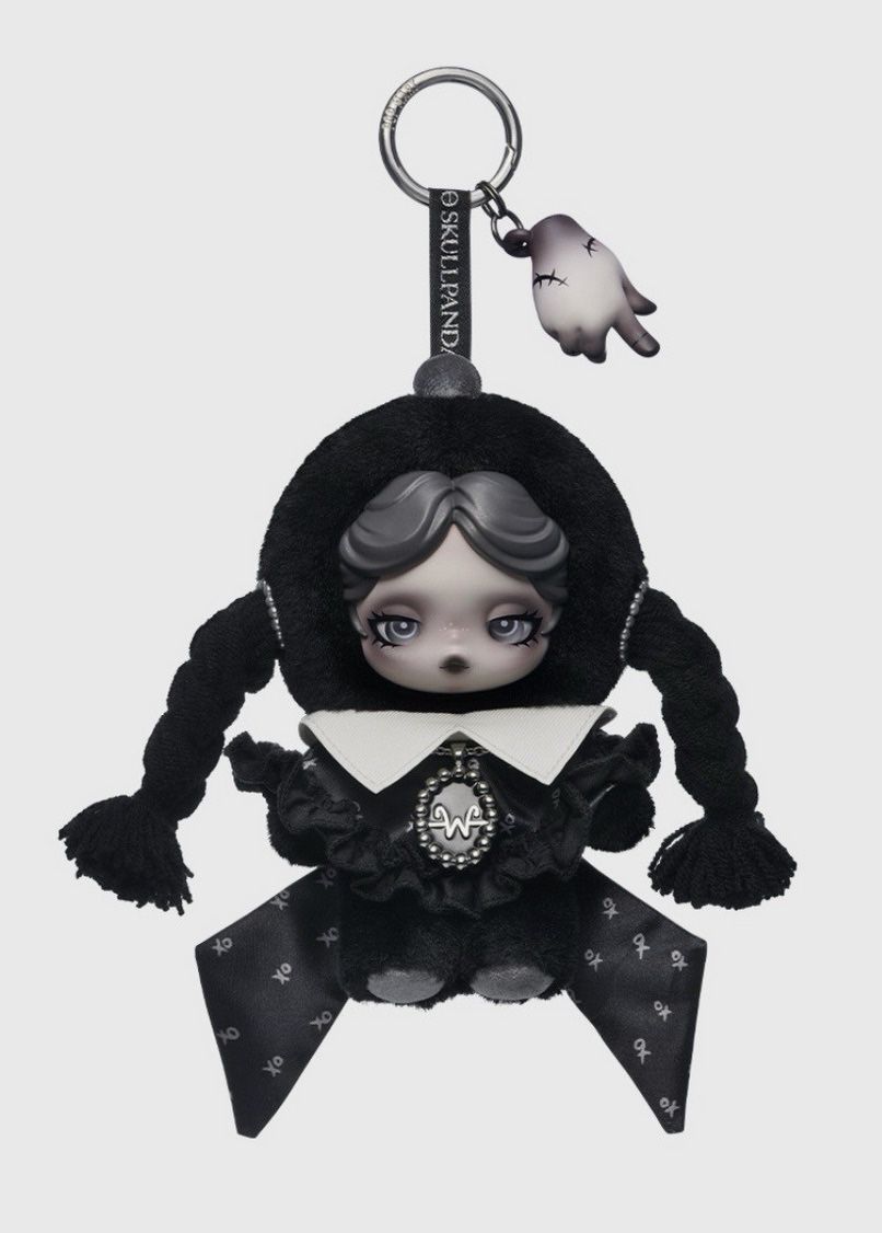 SKULLPANDA x Wednesday Plush (Classic Dress Version) - POP MART Authentic
