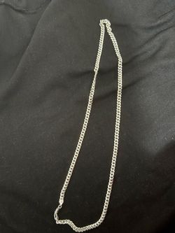 long silver925 cuban link chain