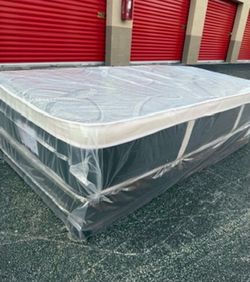 12” Twin Size Plush Pillowtop  Mattress Set – Medium Comfort – Available Today 🚚