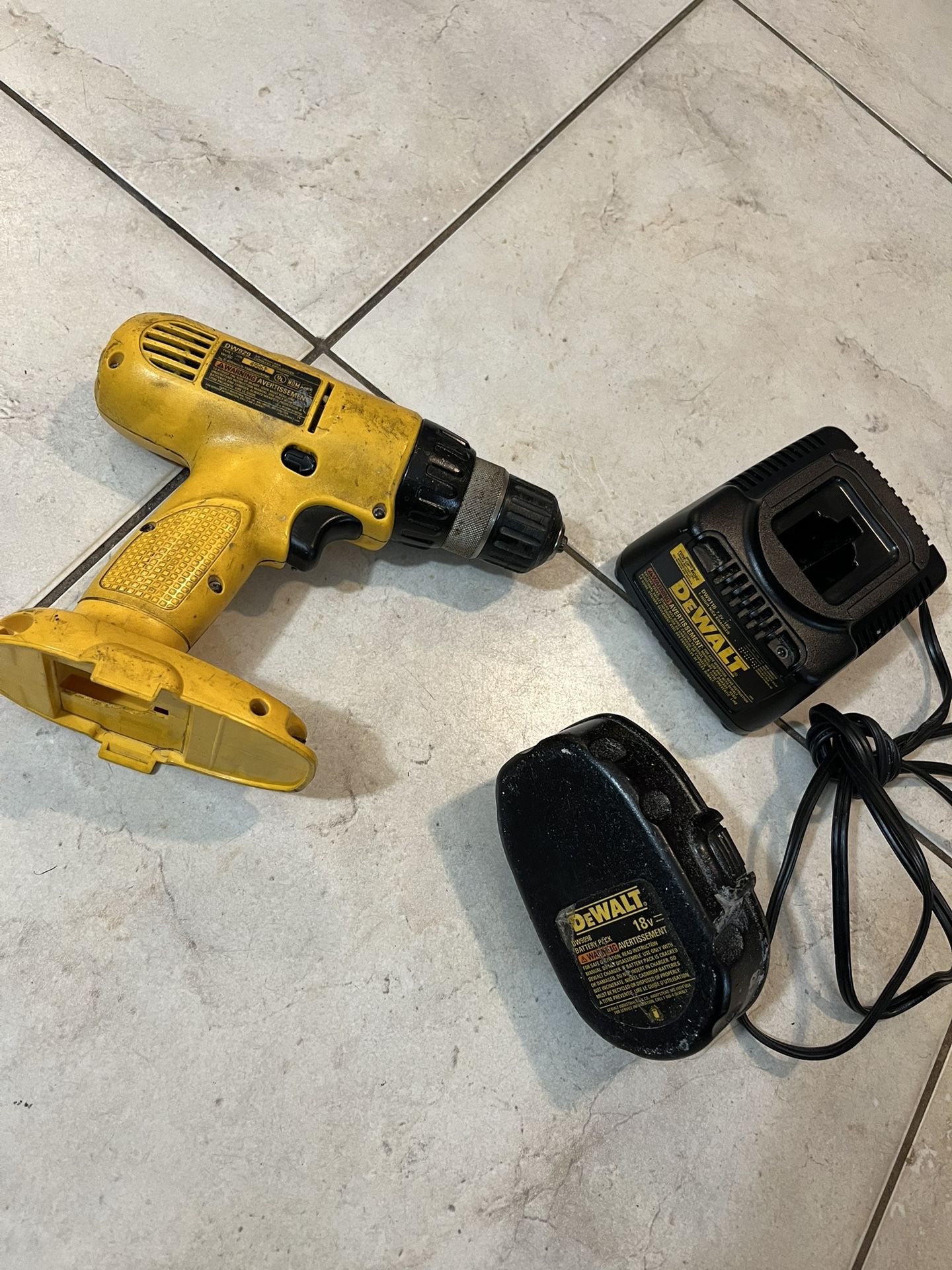 DeWalt Drill, Battery And Charger