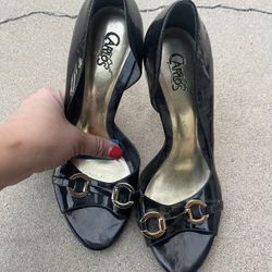 Black Carlos heels Size 8