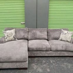 Puffy Grey Sectional