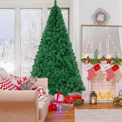 XMAS SALE!! Only $30 8Ft Artificial PVC Christmas Tree Stand Indoor Outdoor Green