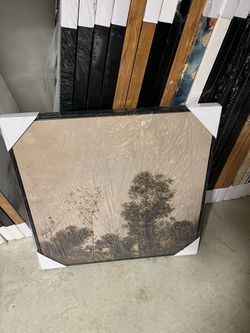 24" × 24" Framed Canvas Wall Art Modern Decor $20 Each