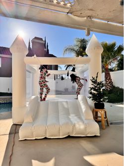 White bounce castle