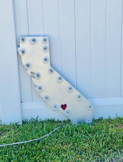 California Shaped Metal Wall Light 