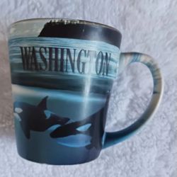 EUC Washington Whales Coffee Cup Mugs 9 Ozs #101