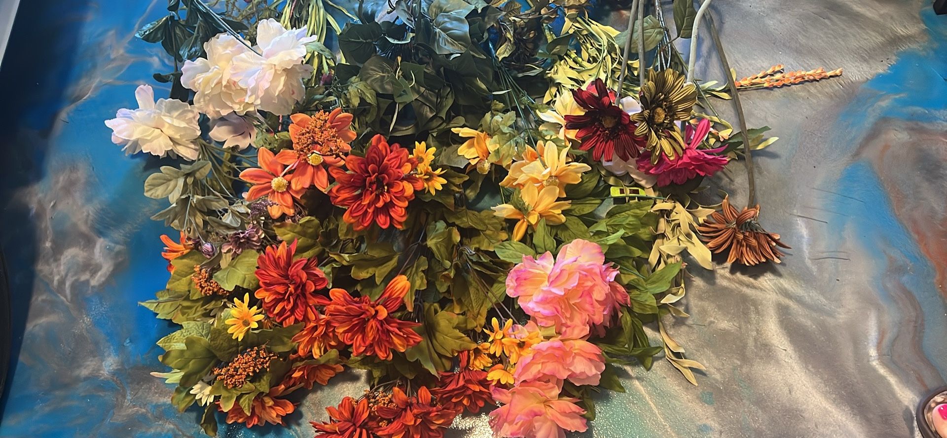 Miscellaneous Faux Flowers Lot 