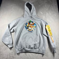 Disneyland Resort Mickey Friends Sweatshirt Hoodie Unisex Size Large Gray #2403