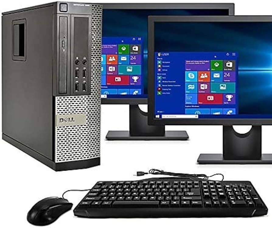 Dell 2 Monitor Desktop Ready For Home Business
