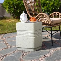 Speckled cement outdoor side table,OF2303
