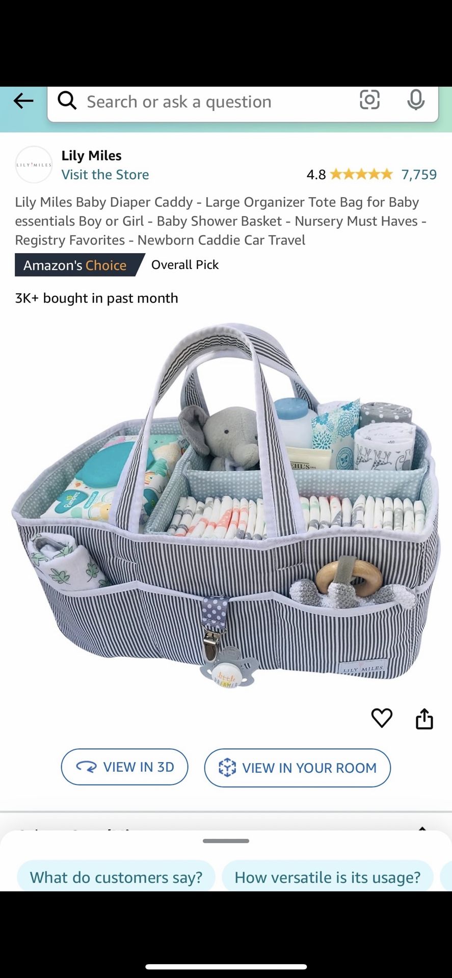 Lily Miles Diaper Caddy