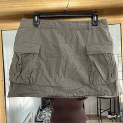 Olive Green Miniskirt 