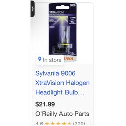 Headlight  Xtravision 9006