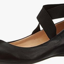  Jessica Simpson Mandayss Women's Pull-On Criss-Cross Ankle Ballet Flats Shoes

