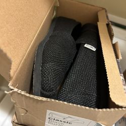Black Burlap Toms