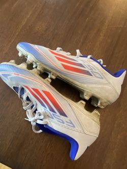Adidas F50 Outdoor soccer cleats League FG - White/Red/Blue IE0601 Men Size 7.5  / Women Size 8.5
