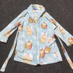 Disney Frozen Anna and Elsa girls size 10/12 super soft fleece robe 