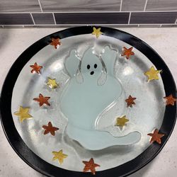 Glass Halloween Candy Bowl No Chips