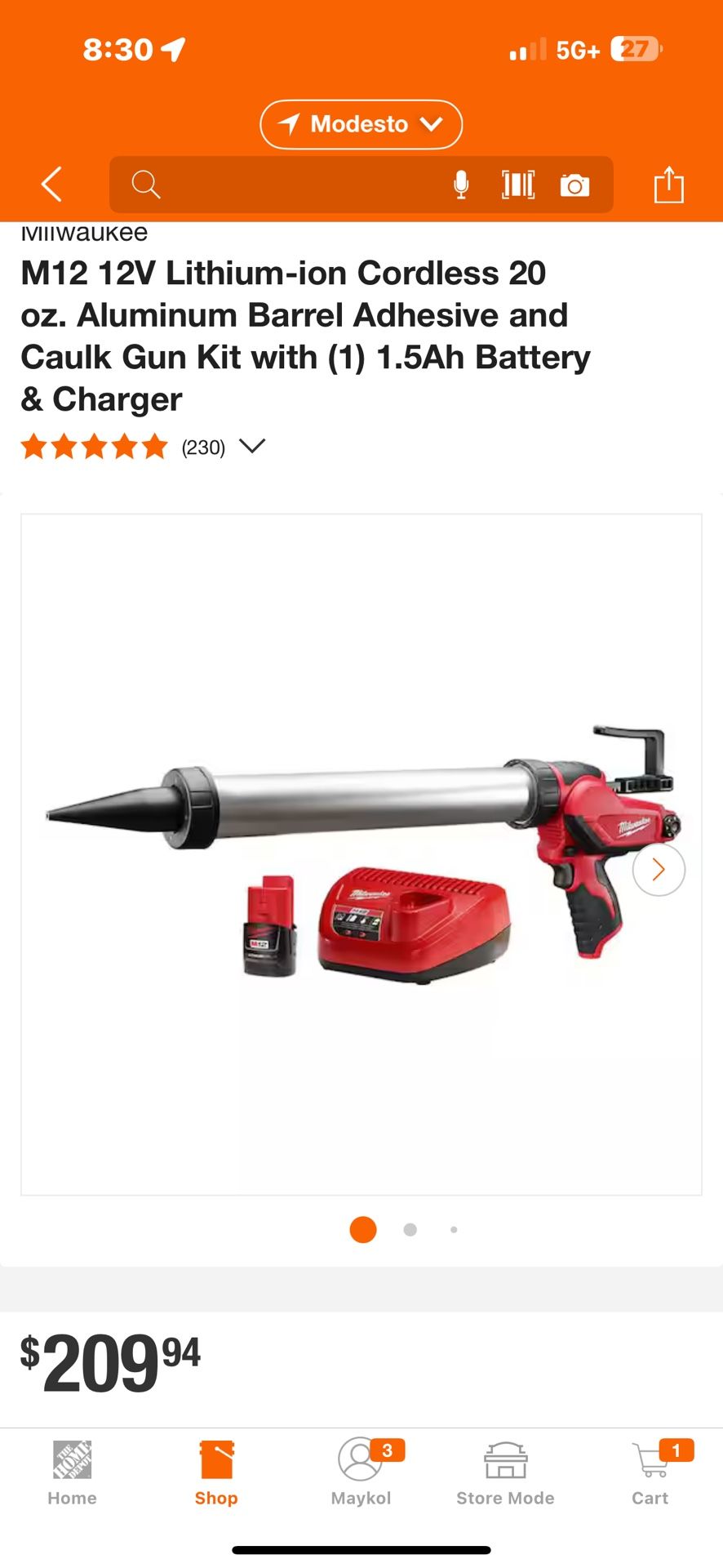 Milwaukee Caulking Gun