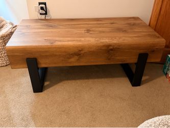 *BRAND NEW* industrial/modern wood coffee table