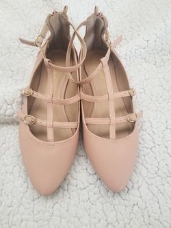 Pink flats shoes