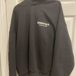Black Essentials Hoodie S