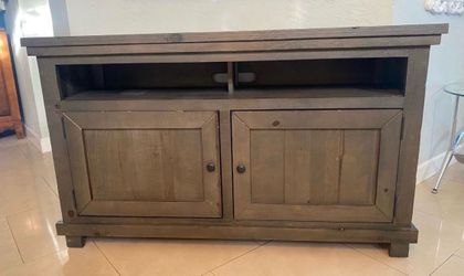 Gray Wood TV / Media Cabinet / Sideboard