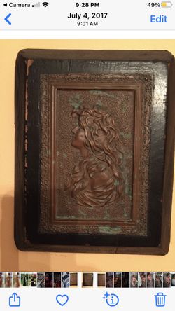 Antique Needle Copper Art 3 Pieces