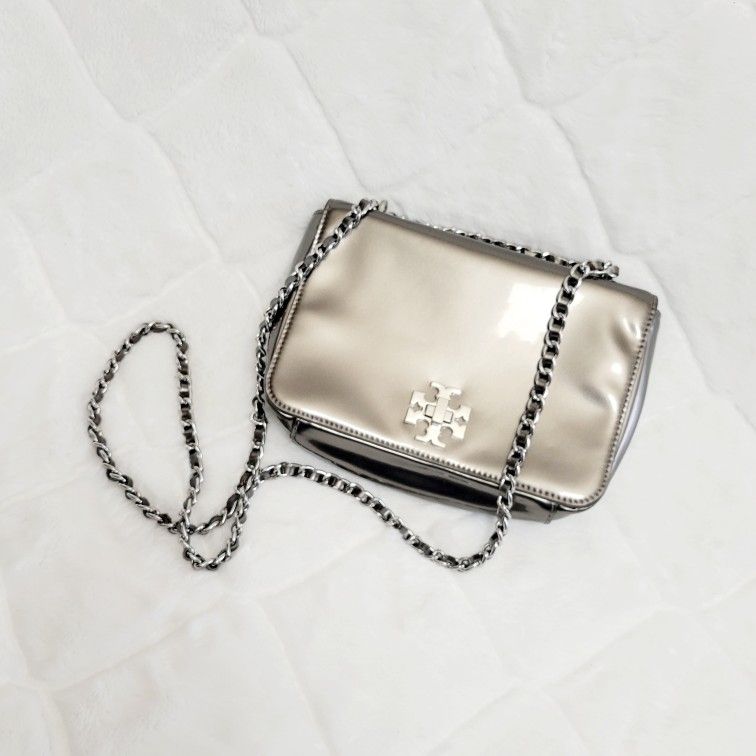 Tory Burch Metallic Mercer Crossbody Purse 