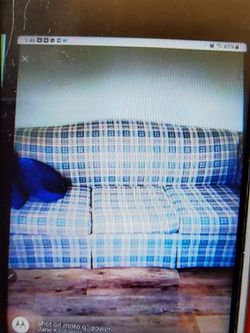 $250 SOFA (QUEEN BED) & LOVE SEAT & PILLOWS