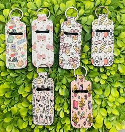 Teacher Chapstick Holder Keychain