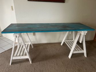 IKEA Table with Painted Wood Top