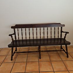 Wood Bench  Ethan Allen Vintage 