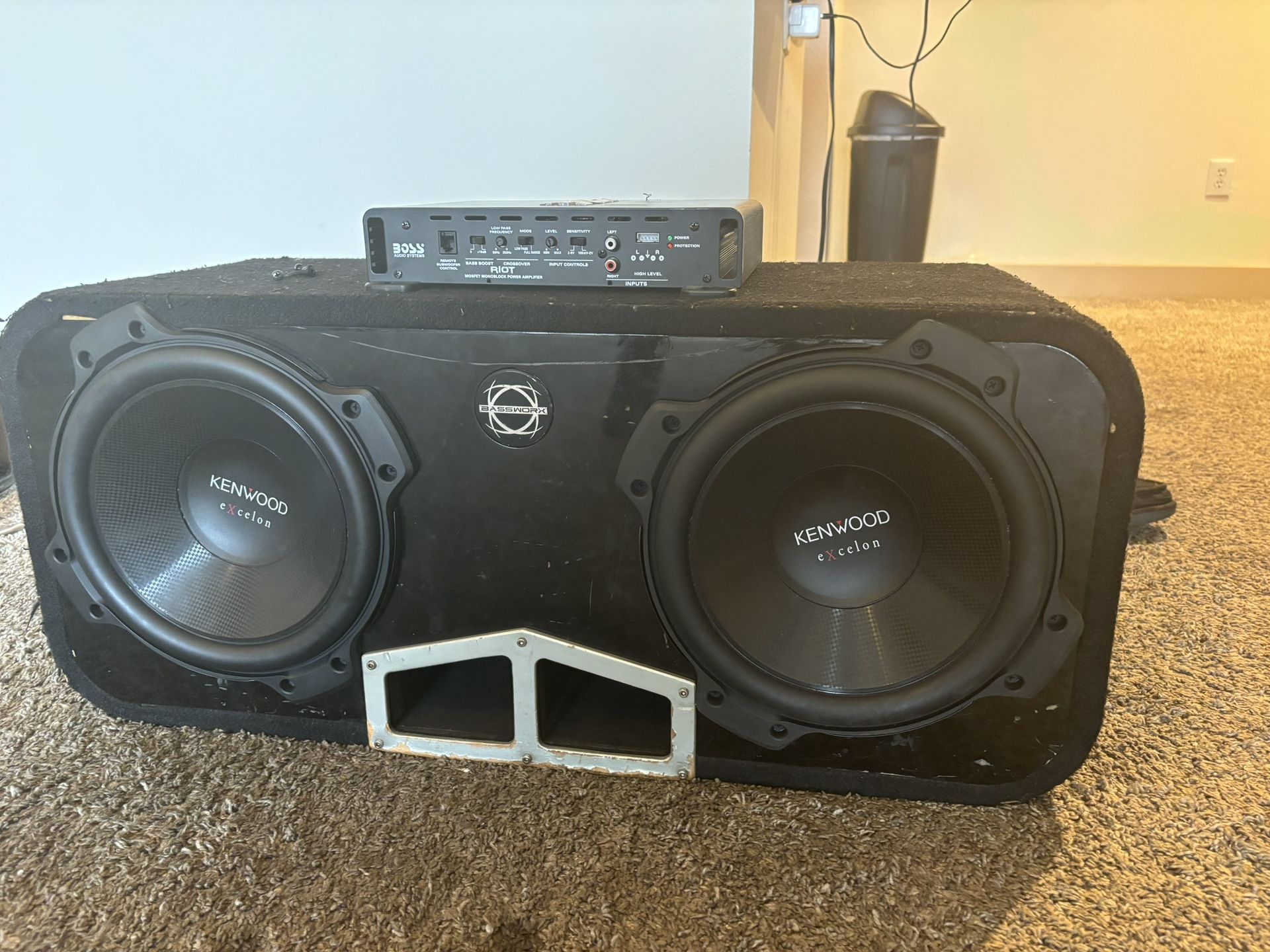 12” Car Speakers And Amp
