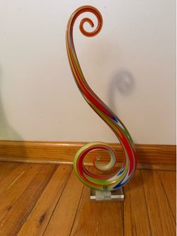 Multicolored glass decor