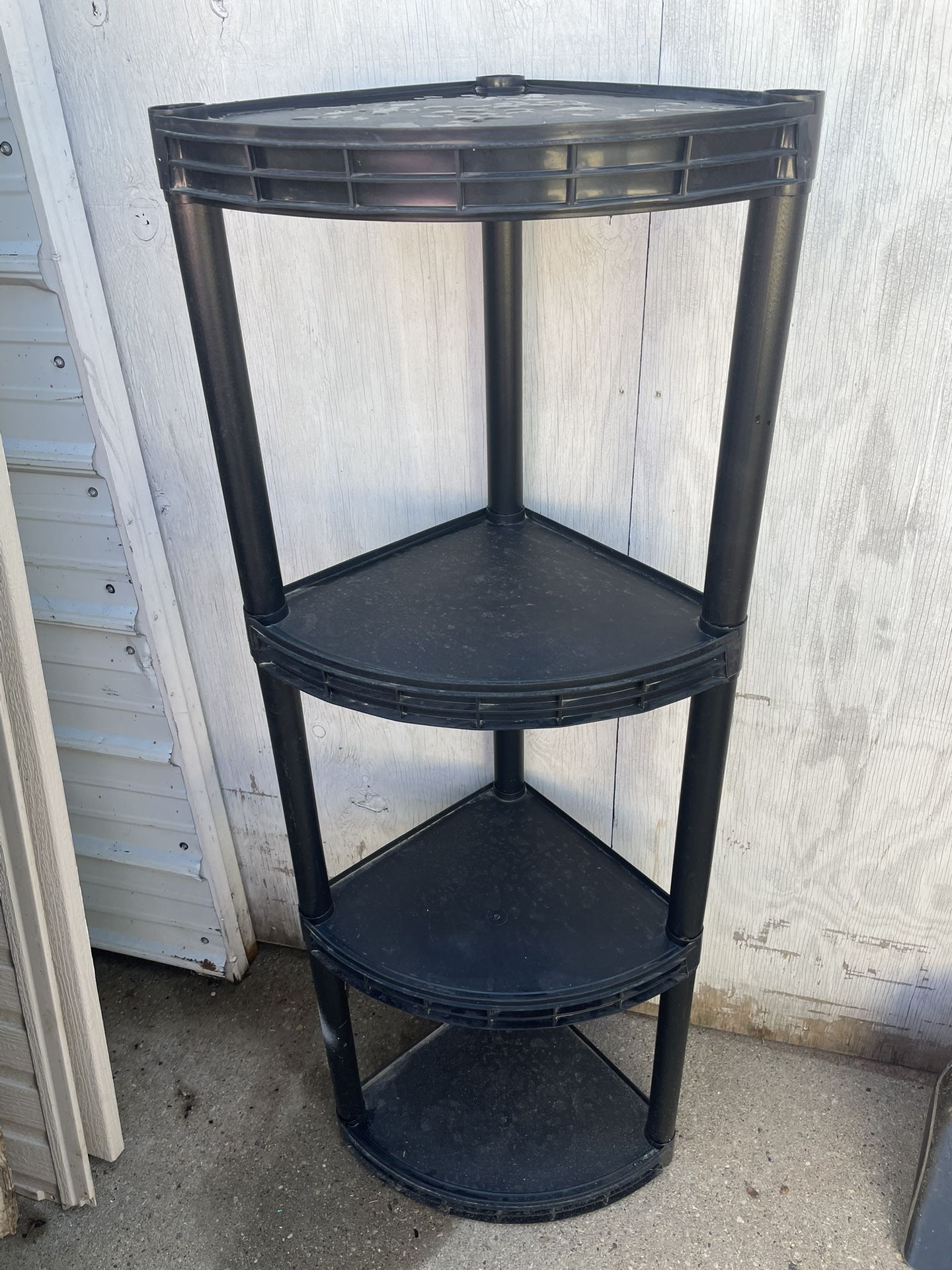 4 Tier Plastic Storage Corner Shelf 53.5" H x 14" each side