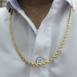 HEAVY 14K Solid Gold Rope Chain 48 Grams