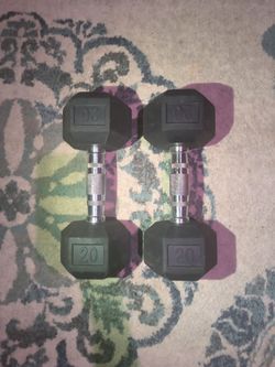 Two 20 pound dumbbells