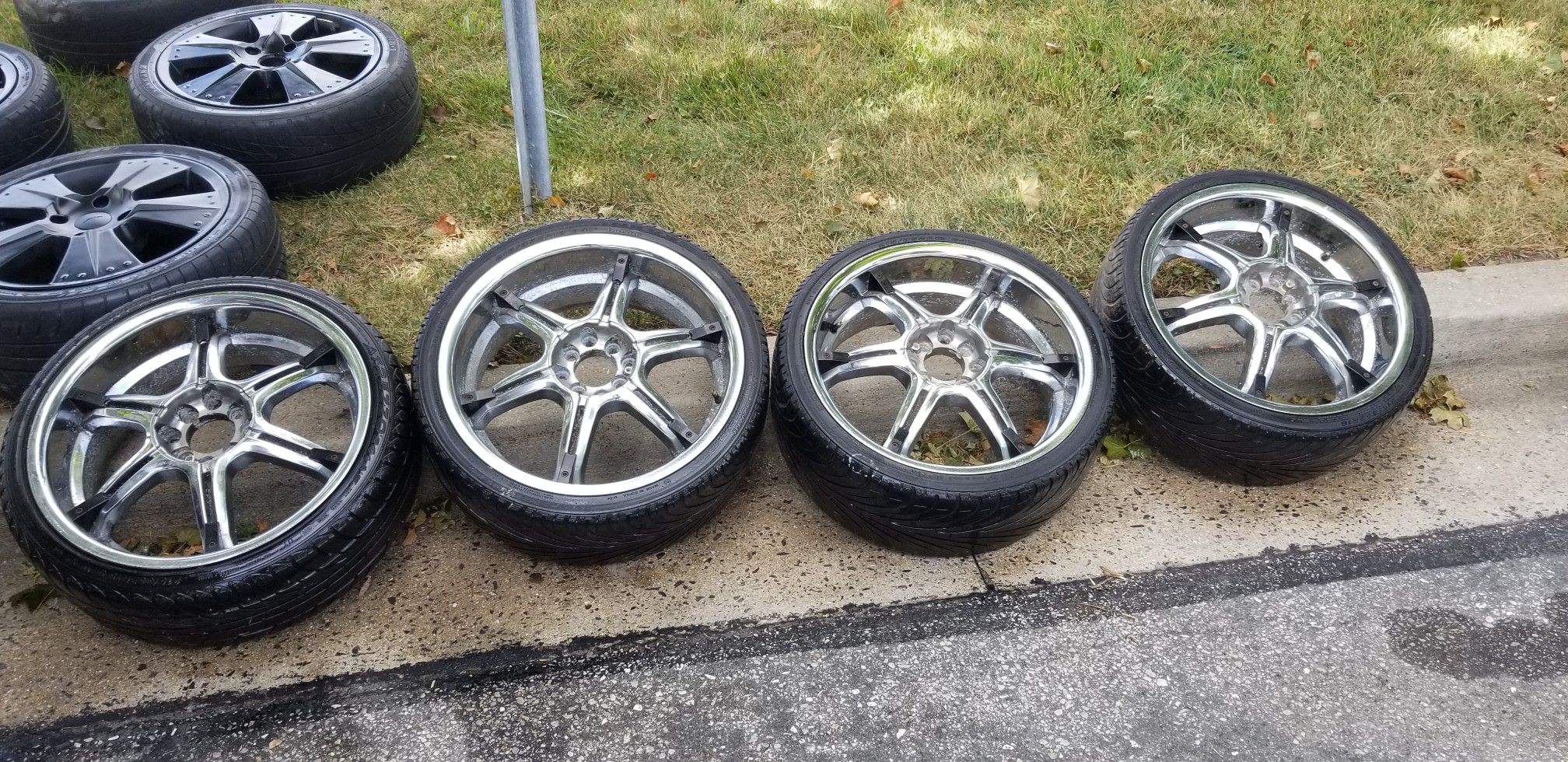 18 inch chrome wheels rims and tires 4x100 4x114.3