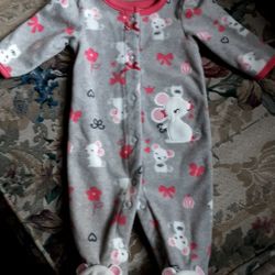 Girls Newborn Fleece P.J.s
