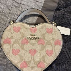 Brand New Authentic Coach Heart Bag