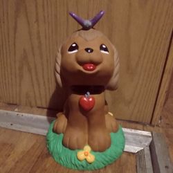 Hand Painted Precious Moments Dog/Puppy Figurine Yard Decor 