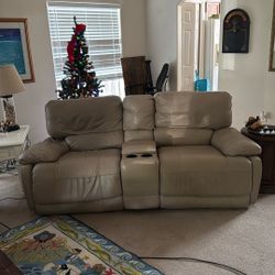 Leather Electric Reclining Couch