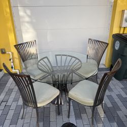 Johnston Casuals Genesis Dining Set Of Table And Four Chairs