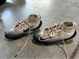 Nike Air Zoom Vapor Cleats Size 7 - White/Midnight Blue