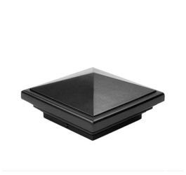 Brand New - Set of 2 Veranda Black Pyramid Post Caps – 4” x 4”