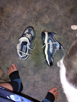 Skechers Sports Sneakers Women 7.5 Blue White 