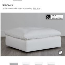 XL White Ottoman