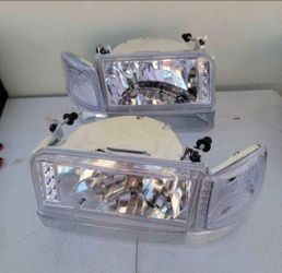 Ford F150 F250 F350 92-96 Bronco LED Headlights Luces Micas Calaveras Faros Faroles Headlamps
